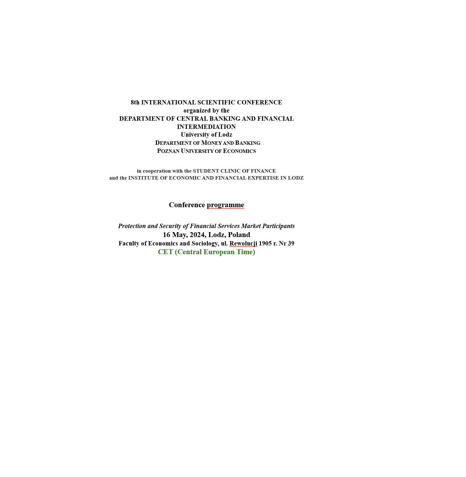 PAS Conference Programme